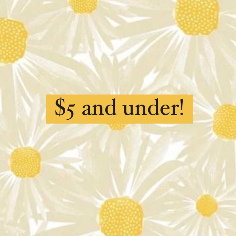 Everything under this category is $5 and under!